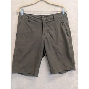 Nitrous Black Men's Stretch Hybrid‎ Shorts Size 30 Gray Performance Casual